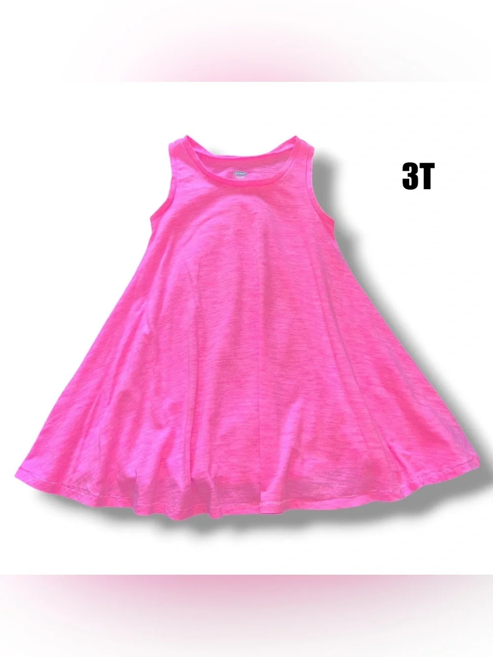 Old Navy Girls Neon Pink Swing Tank Dress size 3T